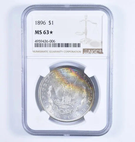 MS63* 1896 Morgan Silver Dollar - Graded NGC AWESOME Color *7285