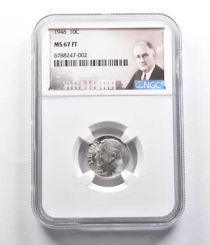 MS67 FT 1946 Roosevelt Dime NGC a4023