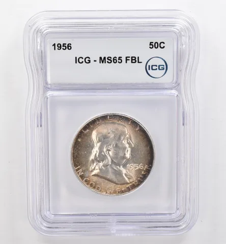 1956 Franklin Half Dollar MS65 FBL ICG Beautiful Tone *9464