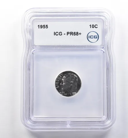 1955 Roosevelt Dime PR68+ ICG a2246