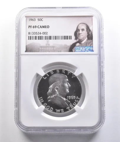1963 Franklin Half Dollar PF69 Cameo NGC *6777