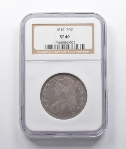 XF40 1819 Capped Bust Half Dollar NGC *7629