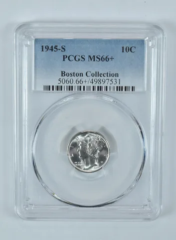 1945-S Mercury Dime Boston Collection MS66+ PCGS