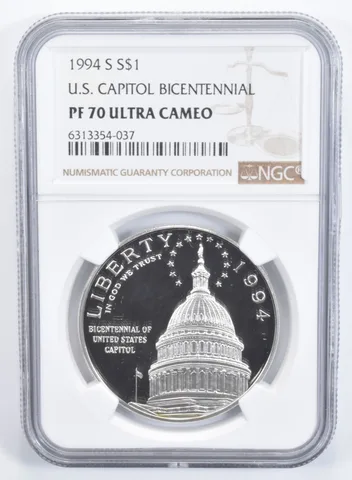 1994-S US Capitol Bicentennial Commemorative Silver Dollar PF70 NGC