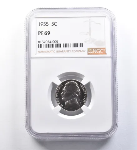 1955 Jefferson Nickel PF69 NGC Great Contrast - Looks Cam *6003