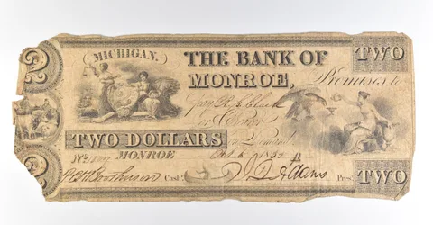 1835 $2 Bank Of Monroe MI Obsolete Note *8445