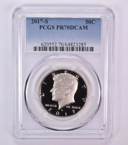 2017-S Kennedy Half Dollar PR70 DCAM PCGS Blue Label