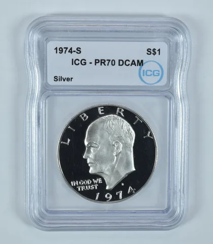 1974-S Eisenhower $1 Silver PR70 DCAM ICG