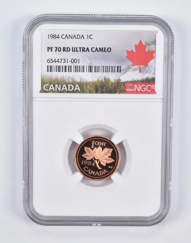 PF70 RD UCAM 1984 Canada 1 Cent NGC *2255