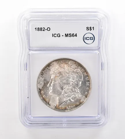 1882-O Morgan Silver Dollar MS64 ICG Beautiful Tone *7518