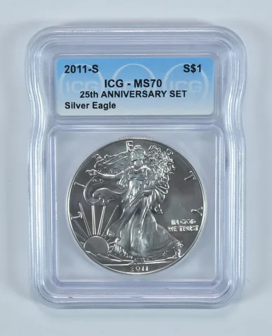 2011-S American Silver Eagle Anniversary Set MS70 ICG