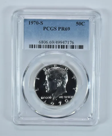 1970-S Kennedy Half Dollar PR69 PCGS Blue Label