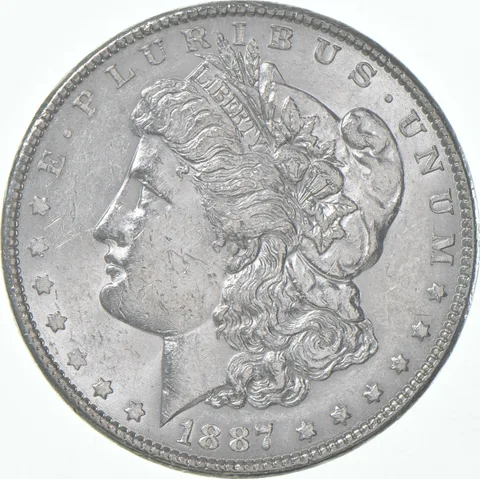 AU+ 1887 (P) Morgan Silver Dollar (1 coin)