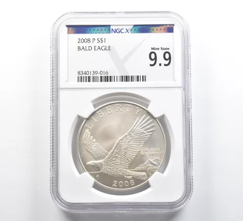 2008-P Bald Eagle Commemorative Silver Dollar Mint State 9.9 NGC X NGCX
