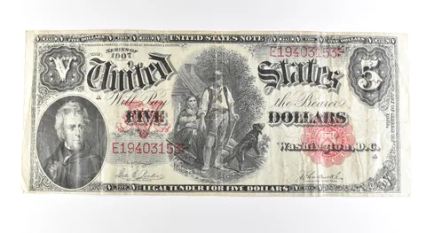 1907 $5 Legal Tender Large Note Red Seal *2680