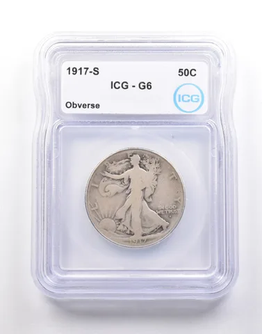 1917-S Walking Liberty Half Dollar G6 Obverse ICG *5071