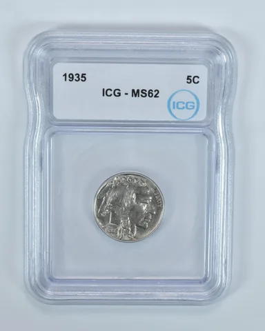 1935 Indian Head Buffalo Nickel MS62 ICG