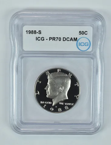 1988-S Kennedy Half Dollar PR70 DCAM ICG