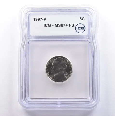 1997-P Jefferson Nickel MS67+ FS ICG *9136