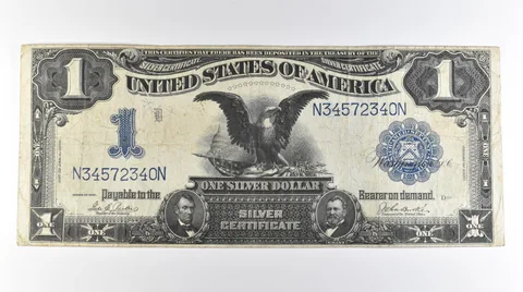 1899 $1 United States Black Eagle Silver Certificate Large Note FR#232 *0750