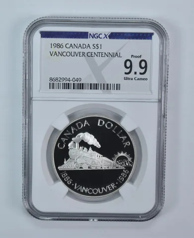 1986 Canada 1 Dollar Silver Vancouver Centennial Proof 9.9 UCAM NGC X NGCX