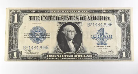 1923 $1 Silver Certificate Large Note Blue Seal *2927