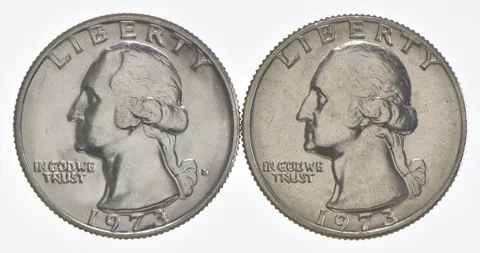 1973 P+D Washington Quarter Clad Unc Bundle