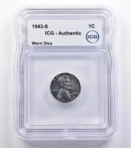 1943-S Lincoln Wheat Cent Worn Dies Authentic ICG *2205