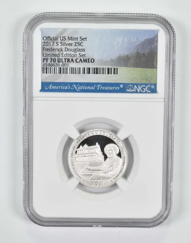 2017-S PF70 Silver Quarter Frederick Douglass NGC Limited Edition Set
