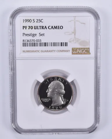 1990-S Washington Quarter Prestige Set PF70 UCAM NGC Brown Label