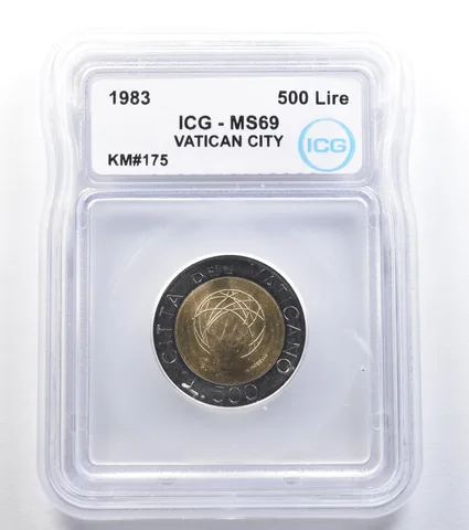 1983 Vatican City 500 Lire KM#175 MS69 ICG *7824