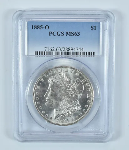 1885-O Morgan Silver Dollar MS63 PCGS Blue Label