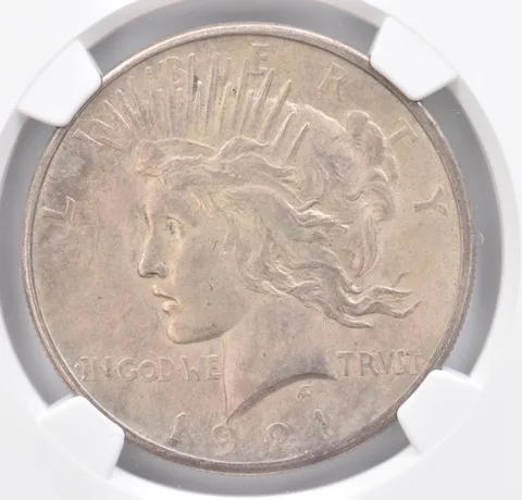 1921 Peace Silver Dollar High Relief Genuine NGC Beautiful Tone *1110