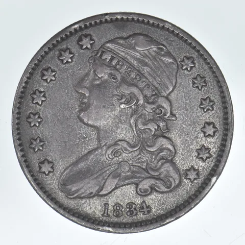 1834 Capped Bust Quarter Beautiful Tone a8036