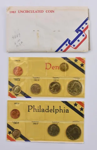 1983-P/D Uncirculated Souvenir Mint Set W/ Envelope *1580