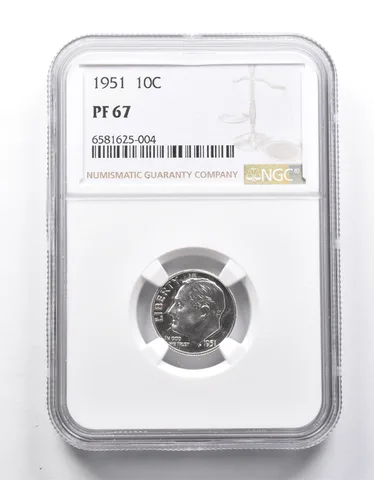 PF67 1951 Roosevelt Dime NGC *9873