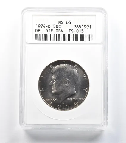 1974-D Kennedy Half Dollar DDO FS-015 MS63 ANACS a1468