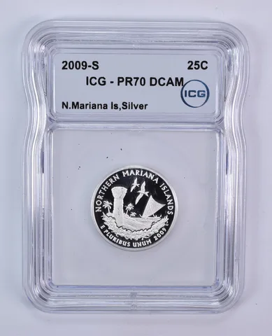 2009-S Washington State Quarter North Mariana Islands Silver PR70 DCAM ICG