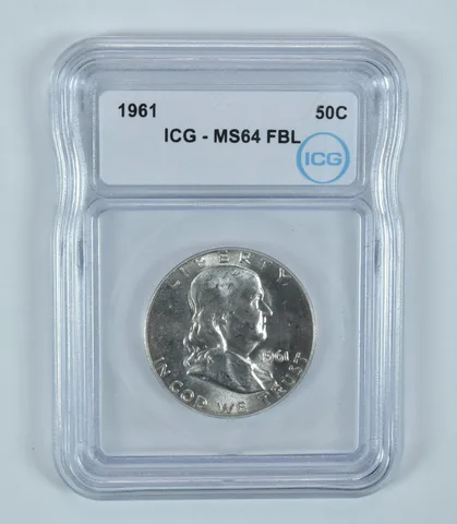 1961 Franklin Half Dollar MS64 FBL ICG