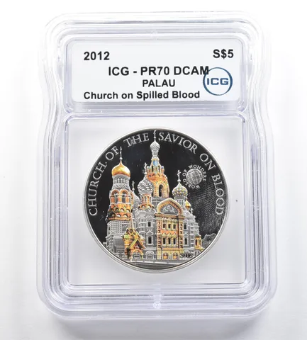 2012 Palau 5 Dollars Silver Church Of The Savior On Blood PR70 DCAM ICG *5306