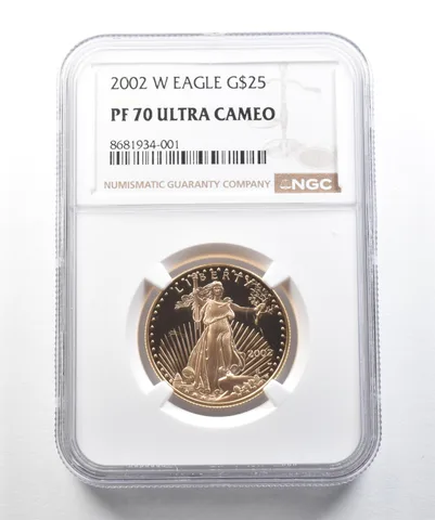 2002-W $25 American Gold Eagle 1/2 Oz Gold PF70 UCAM NGC