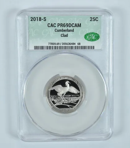 2018-S Washington Quarter Cumberland Island ATB CLAD PR69 DCAM CAC CACg