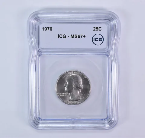 1970 Washington Quarter MS67+ ICG