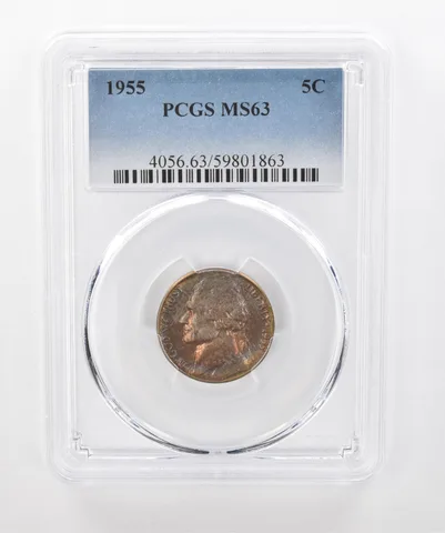 1955 Jefferson Nickel MS63 PCGS Beautiful Tone *1583