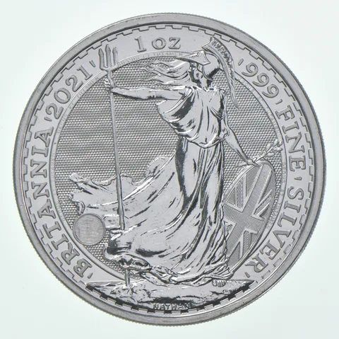 2021 Great Britain 2 Pounds Silver Britannia 1 Oz Silver