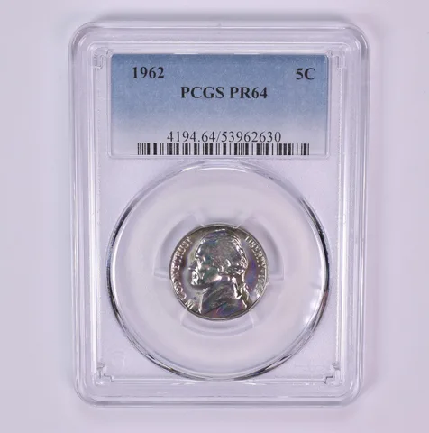 1962 Jefferson Nickel PR64 PCGS Beautiful Tone *1536