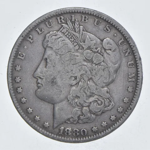 Early - 1880 Morgan Silver Dollar - 90% US Coin *042