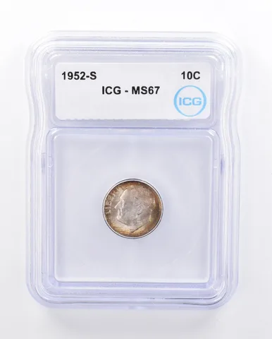 1952-S Roosevelt Dime MS67 ICG Beautiful Tone *1902
