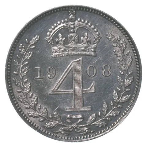 1908 Great Britain 4 Pence Maundy *8419