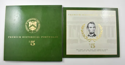 1995/1999 $5 FRN First Of 1999/Last Of 1995 Bureau Of Engraving a7922
